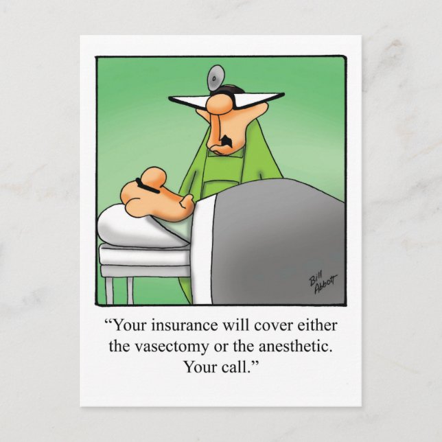 Carte postale drôle d'humour de docteur (Devant)