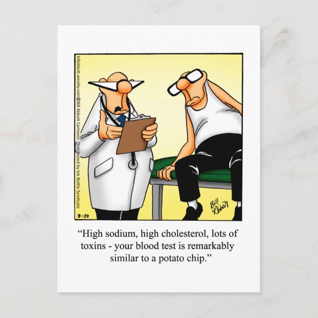 Carte postale drôle d'humour pour un rétablissemen (Devant)