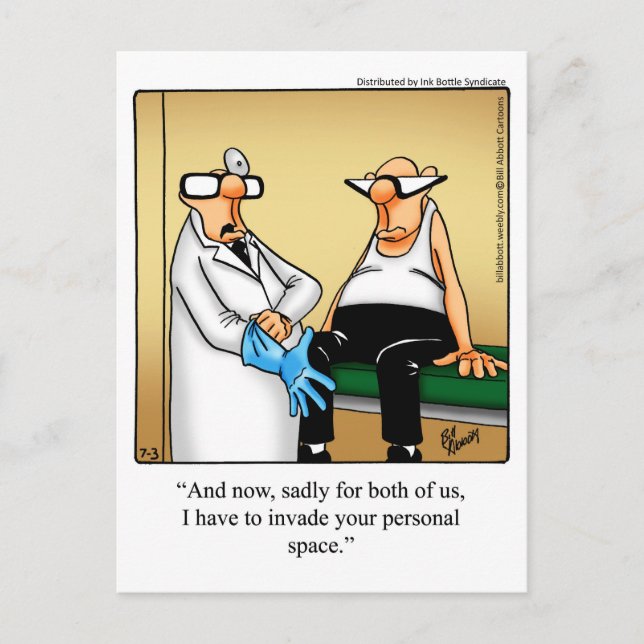 Carte postale drôle d'humour pour un rétablissemen (Devant)