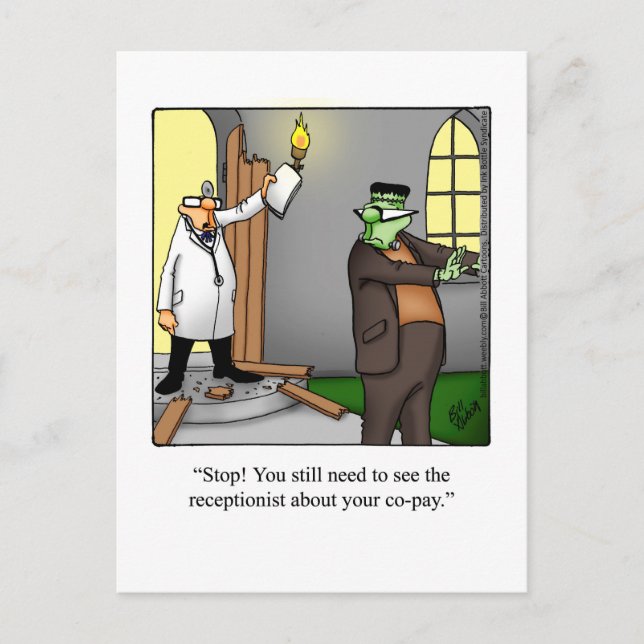 Carte postale drôle d'humour pour un rétablissemen (Devant)