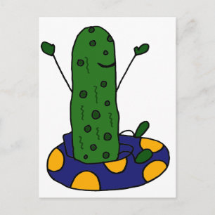 Carte Postale Drôle Dill Pickle est Tubing