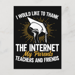 Carte Postale Drôle Diplômé Plaisanterie Diplômée Sarcastique Ét