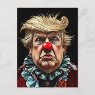 Carte Postale Drôle Donald Trump clown