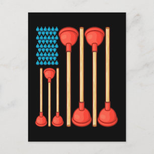 Carte Postale Drôle Drôle Drôle Plumber Cadeaux Hommes Drapeau A