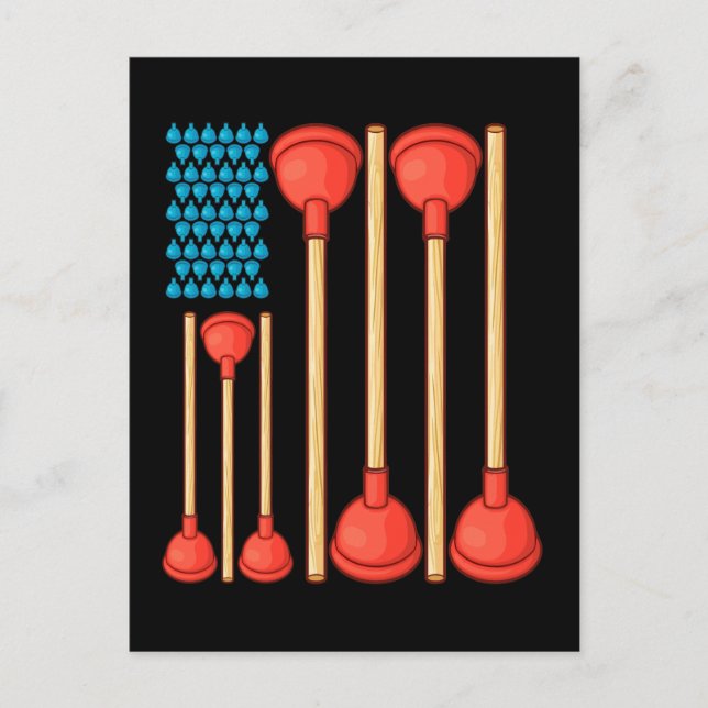Carte Postale Drôle Drôle Drôle Plumber Cadeaux Hommes Drapeau A (Devant)