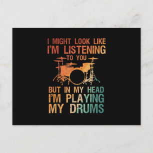 Carte Postale Drôle Drummer Art Pour Hommes Femmes Drum Player P