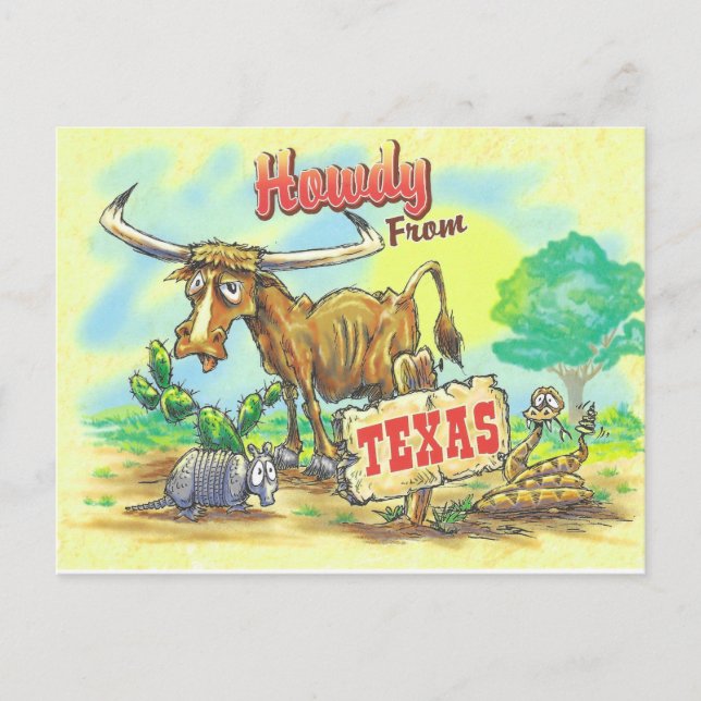Carte Postale Drôle du Texas (Devant)