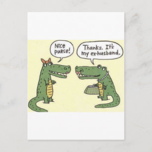 Carte Postale Drôle Ex Mari Alligator Purge