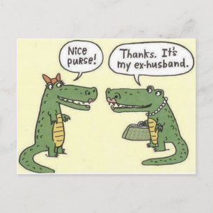 Carte Postale Drôle Ex Mari Alligator Purge