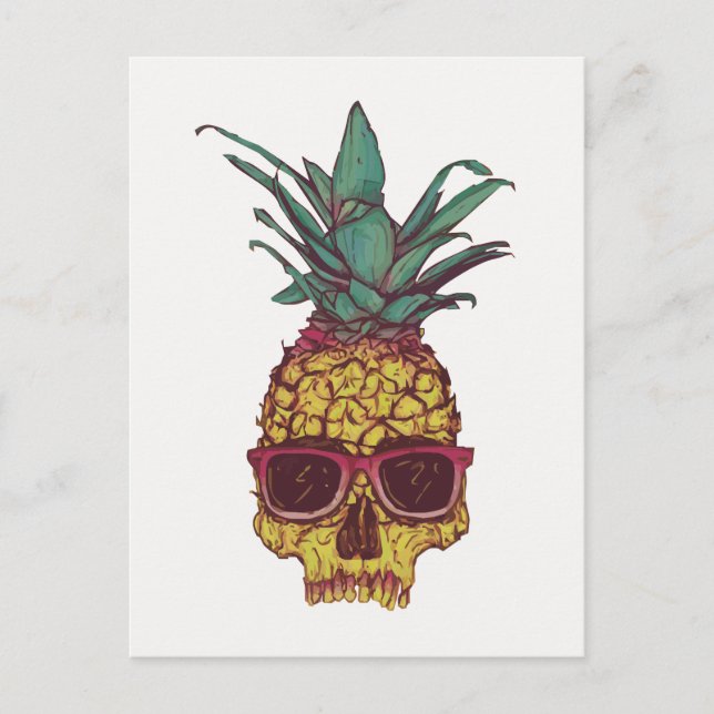 Carte Postale Drôle Geek Cool Pineapple Punk (Devant)