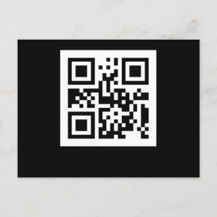 Carte Postale Drôle Geek Human QR Code Code code-barres Scanner