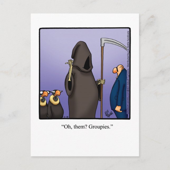 Carte postale Drôle Grim Reaper (Devant)