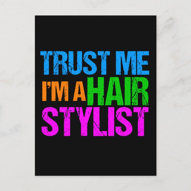 Carte Postale Drôle Hair Styliste (Devant)