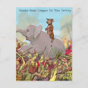 Carte Postale Drôle Hannibal Barca Conquiert des Terres