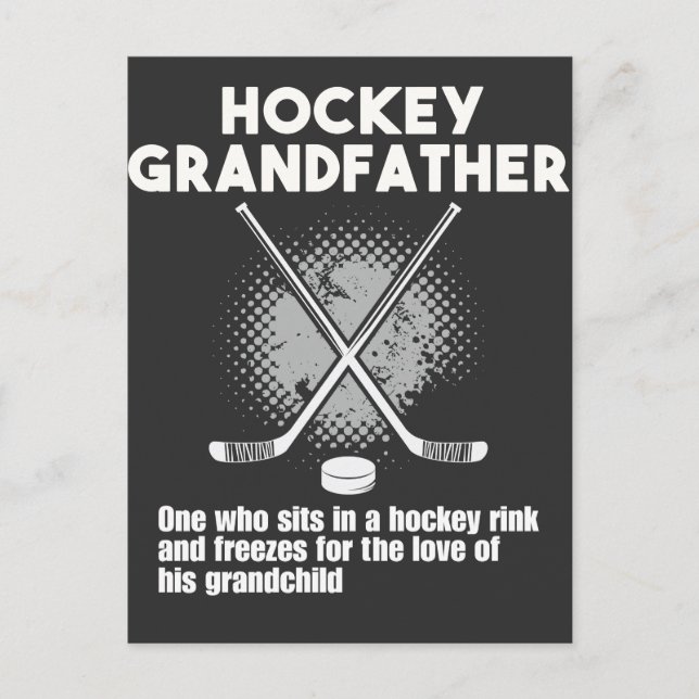 Carte Postale Drôle Hockey sur glace Grandfather gel pour le gra (Devant)