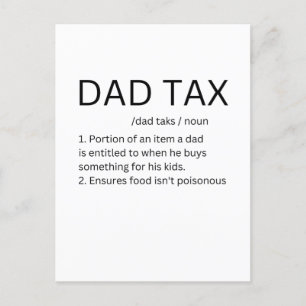 Carte Postale Drôle impôt papa