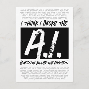 Carte Postale Drôle, je pense que j'ai cassé l'IA...