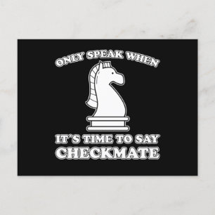 Carte Postale Drôle jeu d'échecs jeu d'échecs amusant Joueur d'é
