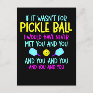 Carte Postale Drôle Joueur de Pickleball Team Quote