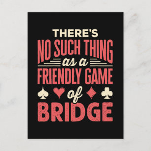 Carte Postale Drôle Joueur de pont pas de ce genre de jeu amical