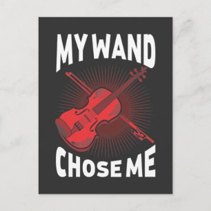 Carte Postale Drôle Joueur de violon Cadeau Louveur d'instrument