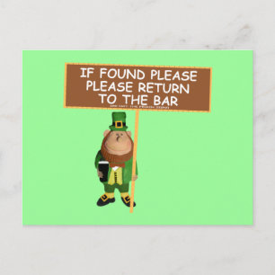 Carte Postale Drôle leprechaun