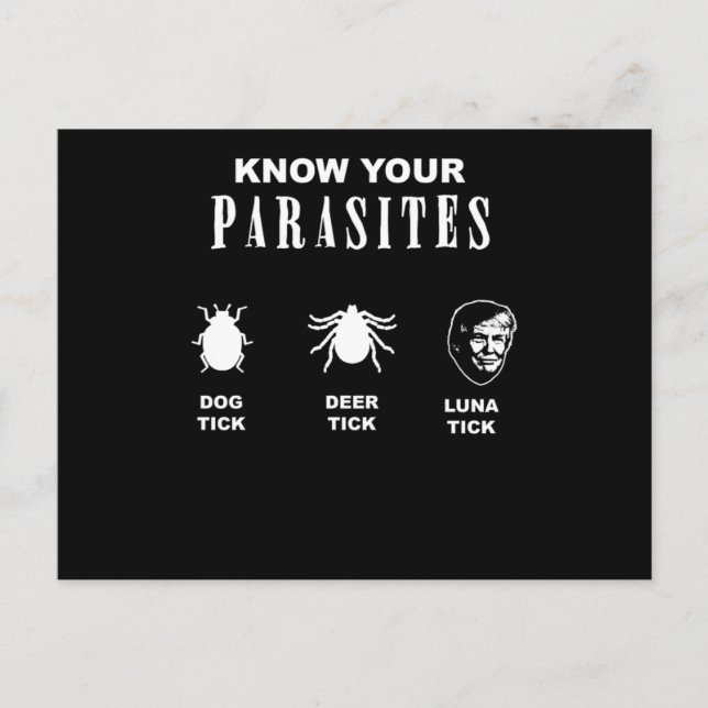 Carte Postale Drôle Luna Tick Anti Trump Donald Trump Hater Conn (Devant)