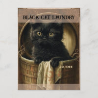 Drôle mignon Linge de chat noir