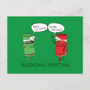 Carte Postale Drôle Noël Cartoon Cuisines épices
