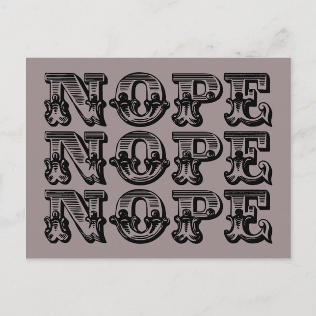 Carte postale drôle Nope Card (Devant)