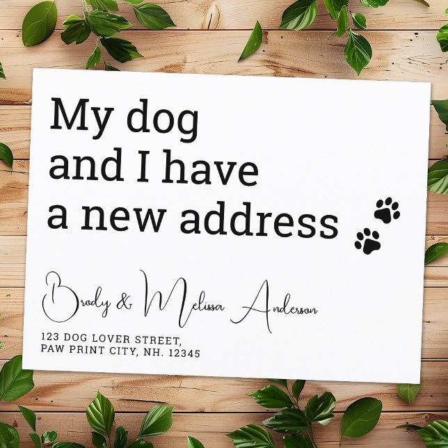 Carte Postale Drôle Nous Avons Déplacé Mon Chien Et Mon Animal D (Créateur téléchargé)