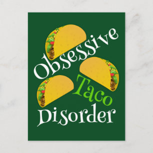 Carte Postale Drôle Obsessionnel trouble du Taco