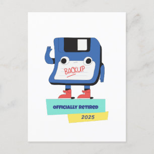 Carte Postale drôle officiellement à la retraite 2025