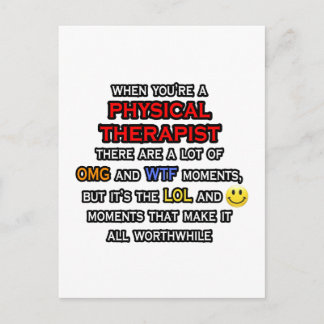 Carte Postale Drôle physiothérapeute ... OMG WTF LOL