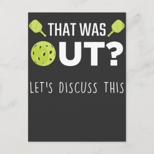 Carte Postale Drôle Pickleball Discuter de la plaisanterie Racqu