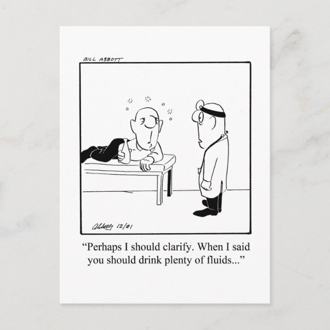 Carte postale drôle pour un rétablissement avec de (Devant)