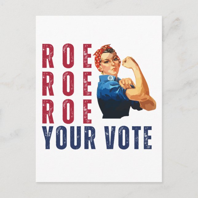 Carte Postale Drôle Pro Choice Rétro Feminist Caricature politiq (Devant)