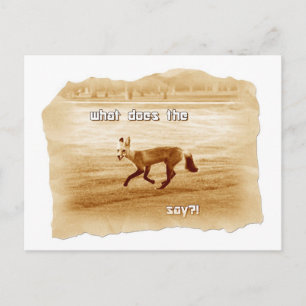 Carte Postale drôle que dit le renard