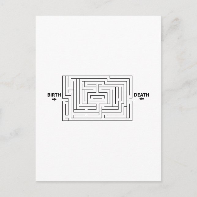 Carte Postale Drôle Rat Rat Race Maze (Devant)
