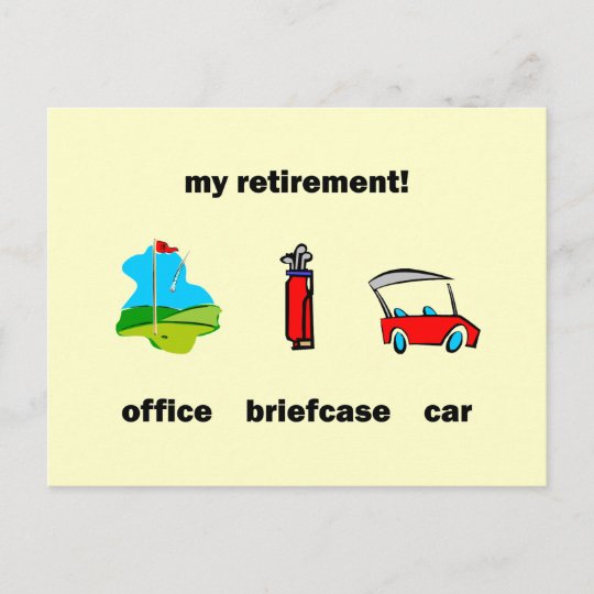 Carte Postale Drole Retraite De Golf Zazzle Ca