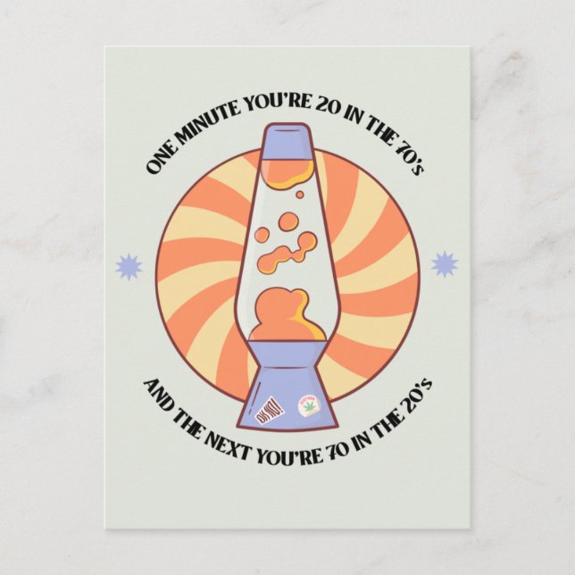 Carte Postale Drôle Rétro 70's  (Devant)