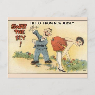 CARTE POSTALE DRÔLE RÉTRO DU NEW JERSEY