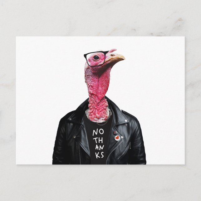 Carte Postale Drôle Salutation de grâces avec le cool M. Turquie (Devant)