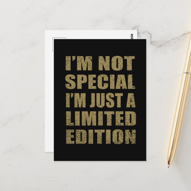 Carte Postale Drôle sarcastique dit humour adulte introverti (Devant/Arrière en situation)