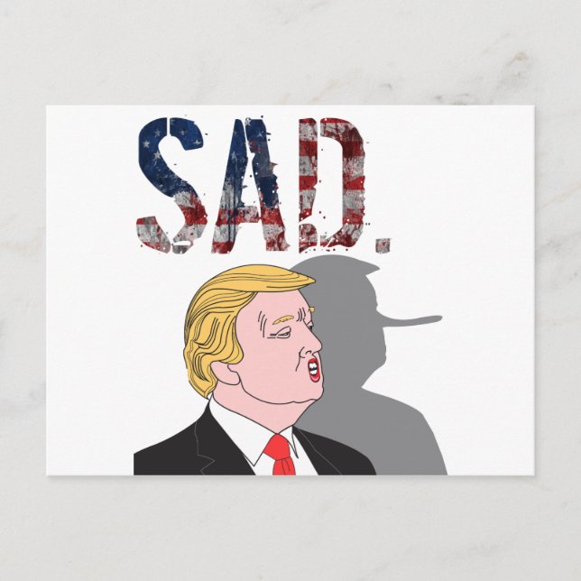 Carte Postale Drôle sarcastique triste anti-président Donald Tru (Devant)