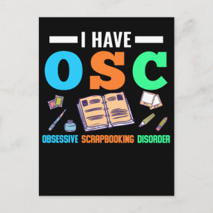Carte Postale Drôle Scrapbooking Disorder Crafty Book Lover
