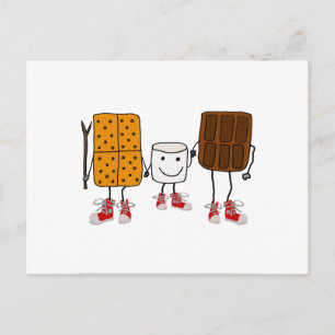 Carte Postale Drôle Smores caractères dessin