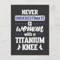 Drôle Substitut du genou Femme Chirurgie Récupérat