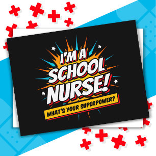 Carte Postale Drôle Superpower School Infirmière Appréciation