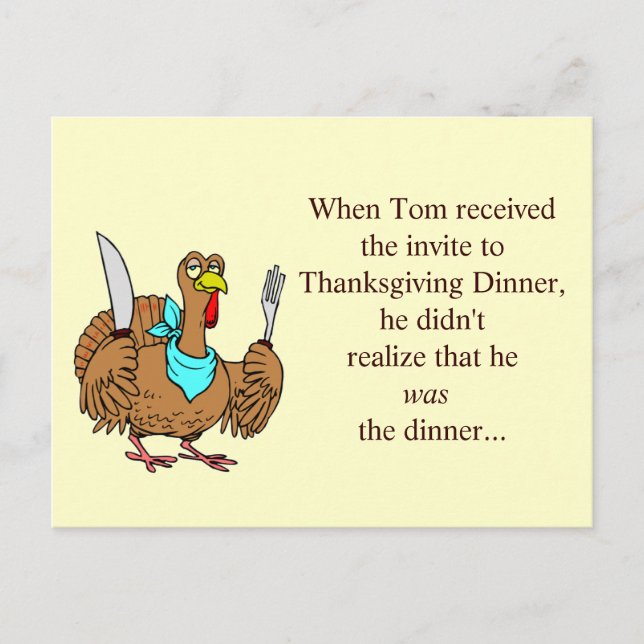Carte postale drôle Thanksgiving (Devant)